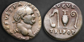 Vespasian AD 69-79. Rome. Denarius AR