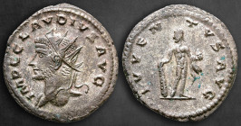 Claudius II (Gothicus) AD 268-270. Antioch. Antoninianus Æ silvered