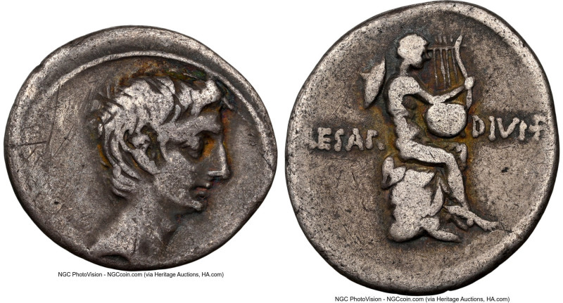 Octavian, as Imperator and Triumvir (43-30 BC). AR denarius (19mm, 3.88 gm, 8h)....