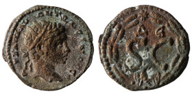 Elagabalus. (218-222 AD). Æ Bronze. Syria. Antioch. Obv: bust of Elagabalus right. Rev: SC in wreath. 21mm, 4,92g