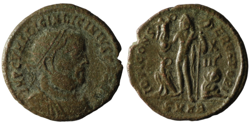 Licinius I. (321-323 AD). Follis. Heraclea. Obv: IMP C VAL LICIN LICINIVS P F AV...