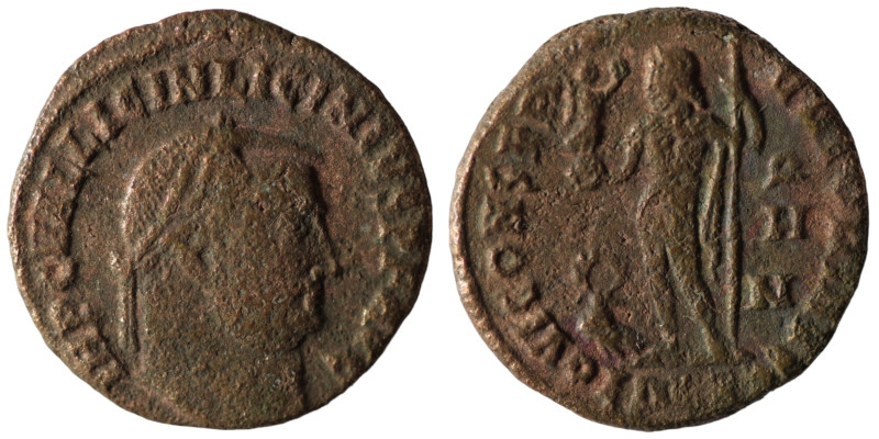 Licinius I. (317-320 AD). Follis. Alexandria. Obv: IMP LICINIVS AVG. laureate bu...