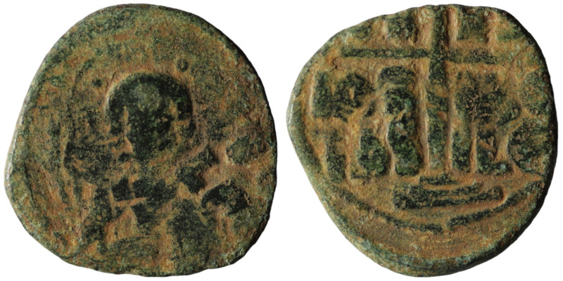 Romanos III. Argyros. (1028-1034 AD). Follis. Constantinople. Obv: bust of Chris...