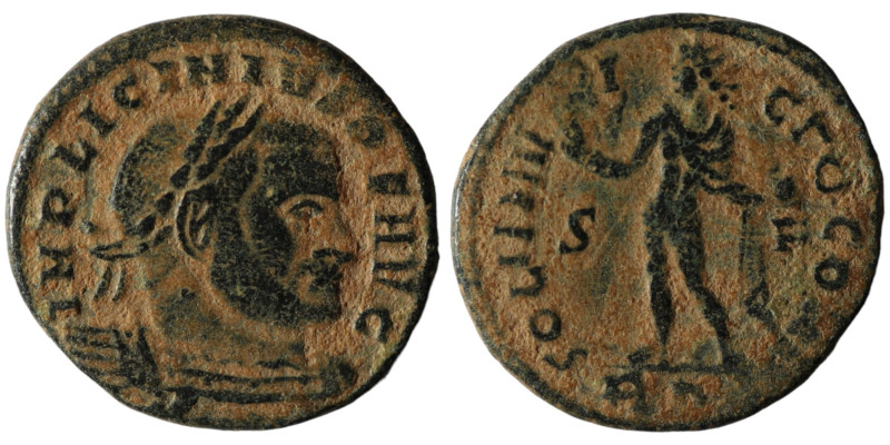 Licinius I. (308-324 AD). Follis. Antioch. Obv: IMP C LIC LICINIVS P F AVG. laur...