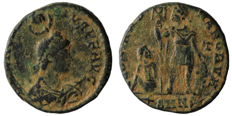 Arcadius. (383-408 AD). Æ Follis. Nicomedia. 20mm, 4,70g