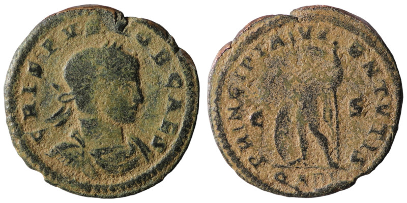 Crispus. (317-326 AD). Follis. Antioch. artificial sandpatina. 20mm, 2,25g 