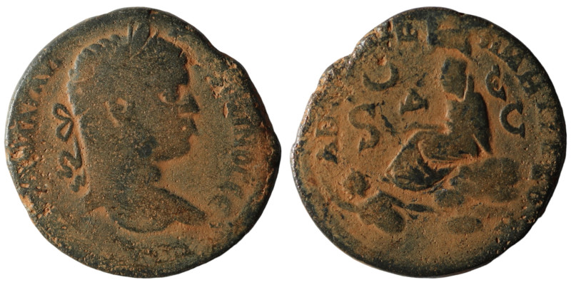 Elagabalus. (218-222 AD). Æ Bronze. Seleucis and Pieria. Antioch. Obv: laureate ...