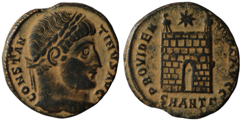 Constantinus I. (307-337 AD). Follis. Antioch. Obv: CONSTANTINVS AVG. laureate b...