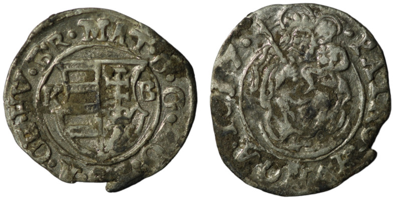 Hungary. Ferdinand II. (1637) BI Denar. 14mm, 0,56g