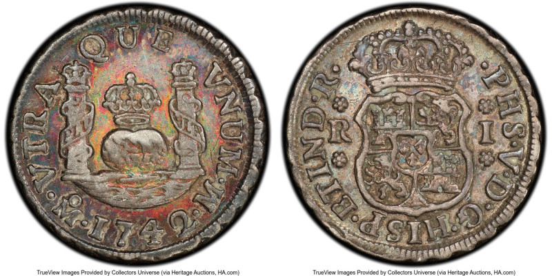 Philip V Real 1742 Mo-M AU50 PCGS, Mexico City mint, KM75.2, Cal-518. HID0980124...