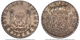 Philip V 8 Reales 1734 Mo-MF VF35 PCGS, Mexico City mint, KM103, Cal-1442. Milled. An early milled 8 Reales in a very respectable problem-free designa...