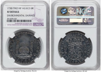 Philip V 8 Reales 1738/7 Mo-MF XF Details (Environmental Damage) NGC, Mexico City mint, KM103, Cal-1448. HID09801242017 © 2024 Heritage Auctions | All...