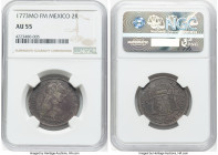 Charles III 2 Reales 1773 Mo-FM AU55 NGC, Mexico City mint, KM88.2, Cal-659. HID09801242017 © 2024 Heritage Auctions | All Rights Reserved