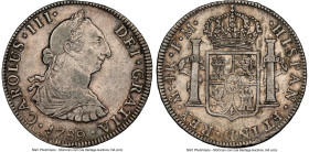 Charles III 4 Reales 1789 Mo-FM VF30 NGC, Mexico City mint, KM97.2a, Cal-903. Extremely scarce at any level of appreciable condition. This problem-fre...