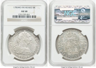 Charles III 8 Reales 1785 Mo-FM AU58 NGC, Mexico City mint, KM106.2a, Cal-1127. Even just below Mint State status as presented here, only four example...