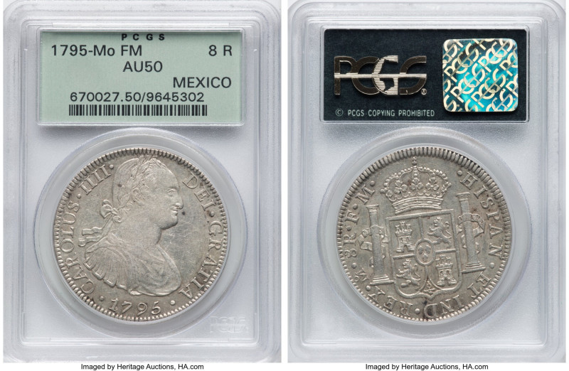 Charles IV 8 Reales 1795 Mo-FM AU50 PCGS, Mexico City mint, KM109, Calico-958. H...