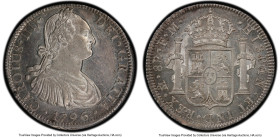 Charles IV 8 Reales 1796 Mo-FM MS62 PCGS, Mexico City mint, KM109, Cal-959. A lightly frosted, smoky gray Mint State example of a Charles IV 8 Reales,...