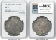 Charles IV 8 Reales 1801 Mo-FM AU53 NGC, Mexico City mint, KM109, Cal-970. HID09801242017 © 2024 Heritage Auctions | All Rights Reserved