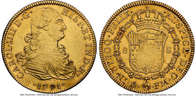 Charles IV gold 8 Escudos 1791 Mo-FM AU55 NGC, Mexico City mint, KM159, Cal-1630. HID09801242017 © 2024 Heritage Auctions | All Rights Reserved