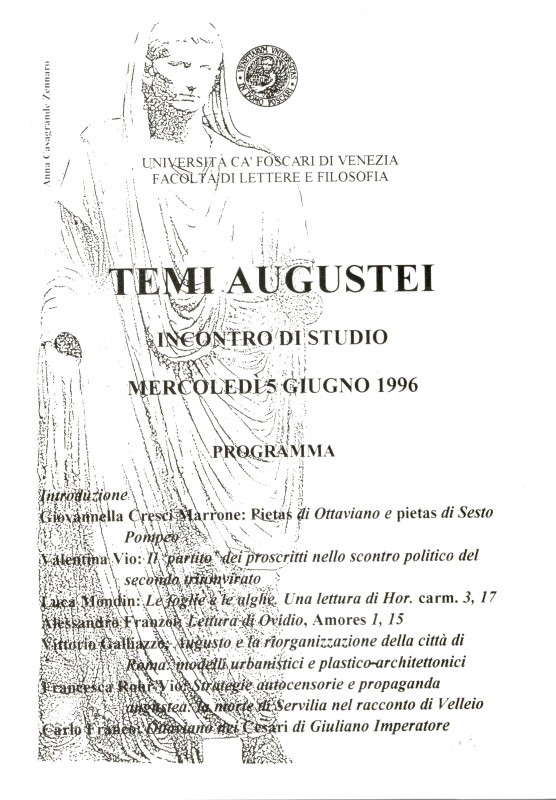 AA.-VV. - Temi Augustei. Incontro di studio Mercoledì 5 Giugno, 1996. Amsterdam,...