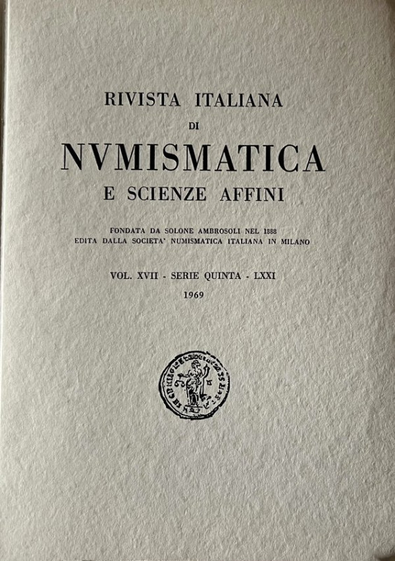 AA.VV. Rivista Italiana di Numismatica e Scienze Affini fondata da Solone Ambros...