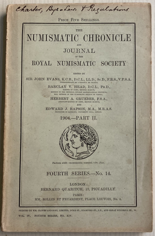 AA.VV. The Numismatic Chronicle and Journal of the Numismatic Society. Part II. ...