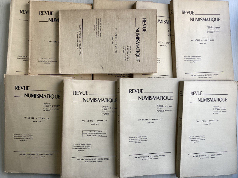 AA.VV. Revue Numismatique. Lotto di 10 Riviste. 1970 Vol. XII – 1971 Vol. XIII –...