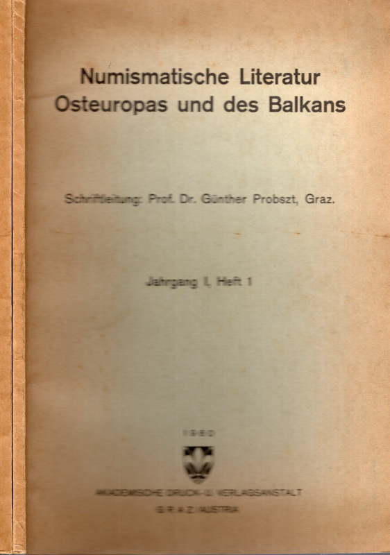 GUNTHER PROBZT - Numismatiche literatur Osteurope und Balkans. 2 volumi. Graz, 1...