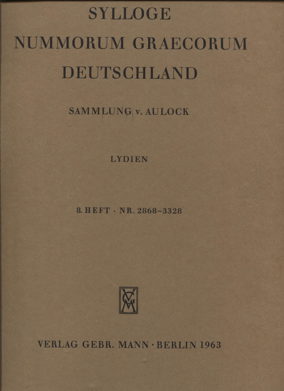 SYLLOGE NUMMORUM GRAECORUM. Deutschland. Sammlung V. Aulock. LYDIEN. Berlin, 196...