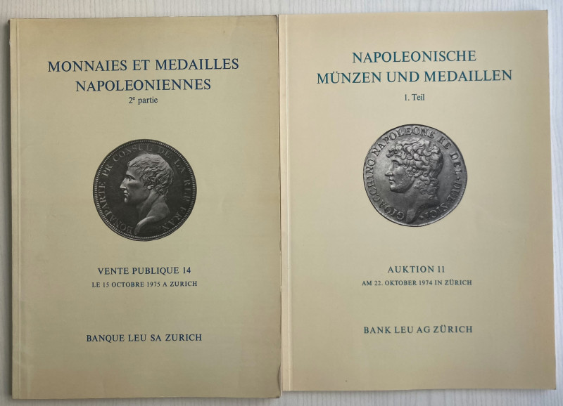 Bank Leu Auktion 11- 14. 2 Cataloghi. I Catalogo. Bedeutende Sammlung Napoleonis...