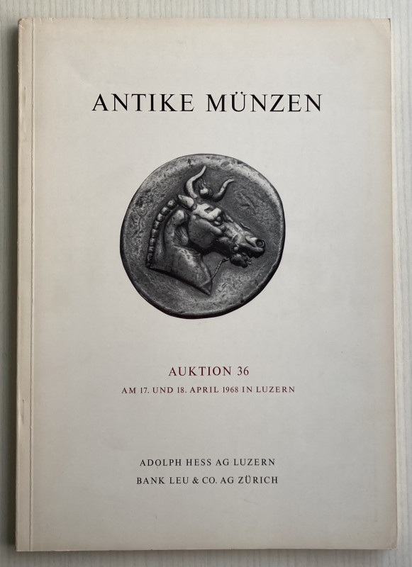 Hess A. Bank Leu Auktion 36 Antike Munzen Griechen, Romer, Byzantiner. Luzern 17...