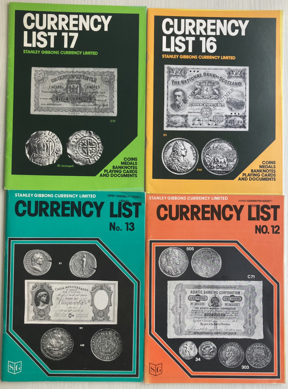 Stanley Gibbons Currency List: No. 12 – No. 13 – No. 16 – No. 17. Buono stato....