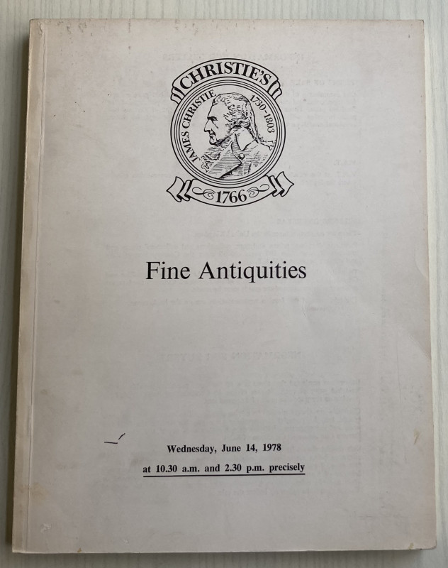 Christie's Fine Antiquities. Fine Antiquities from the Collection of the late Jo...