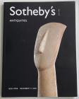 Sotheby's Antiquities New York 11 December 2002. Brossura ed. pp. 200, lotti 286, ill. a colori. Ottimo stato.