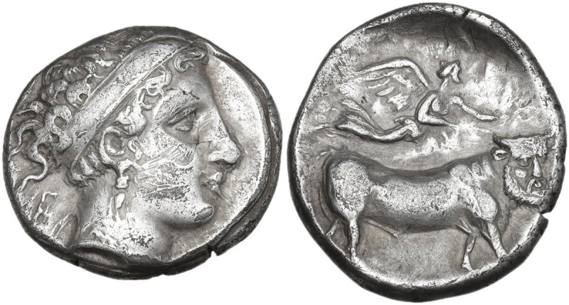 Greek Italy. Central and Southern Campania, Neapolis. AR Didrachm, c. 350-325 BC...