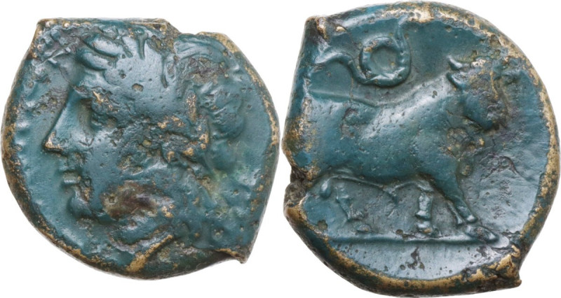 Greek Italy. Central and Southern Campania, Neapolis. AE 18 mm, c. 300-275 BC. O...
