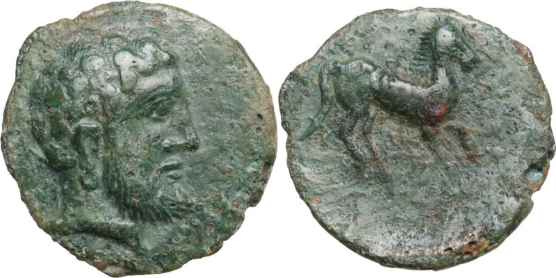 Sicily. Solous. Siculo-Punic coinage. AE 14 mm, late 4th-early 3rd century BC. O...