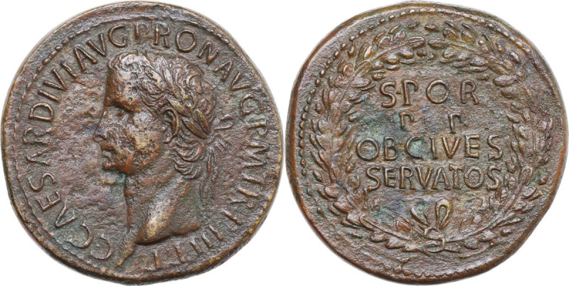 Gaius (Caligula) (37-41). AE Sestertius. Rome mint, c. 39 AD. Obv. C CAESAR DIVI...