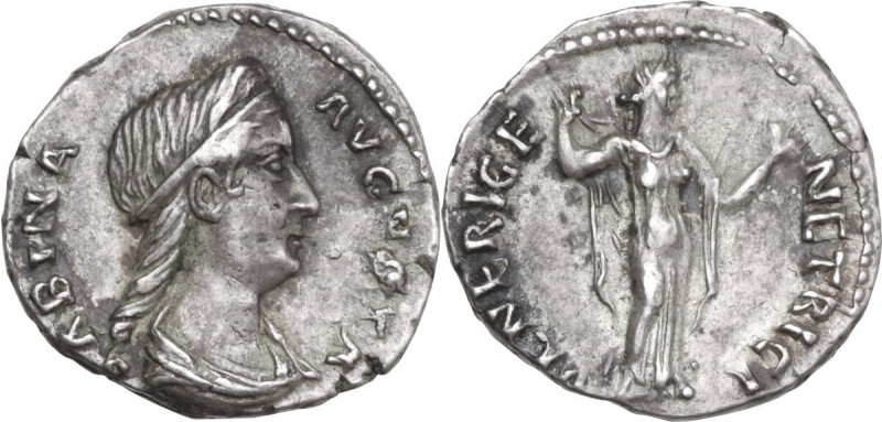 Sabina, wife of Hadrian (died 137 AD). AR Denarius. Rome mint, c. 136-137/8 AD. ...