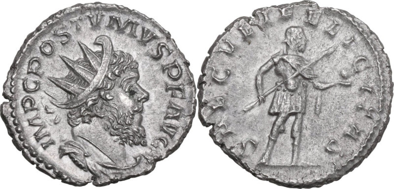 Postumus (259-268). AR Antoninianus, Lugdunum mint, 260-269. Obv. IMP C POSTVMVS...