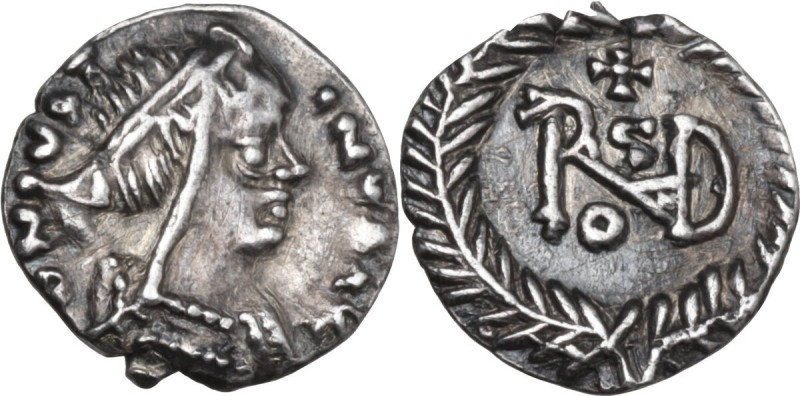 Ostrogothic Italy. Theoderic (493-526). AR Quarter Siliqua. In the name of the B...