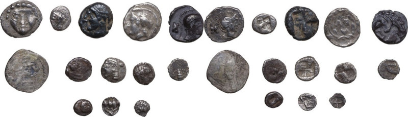 Greek World. Lot of thirteen (13) Silver fraction from Asia Minor, including: Ae...