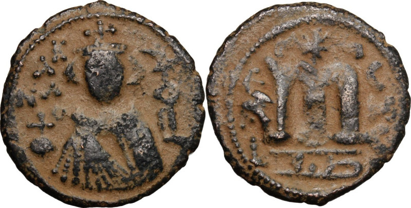 Arab-byzantine, Umayyad Caliphate, pre-reform coinage. AE Fals, Emesa mint, 41-7...