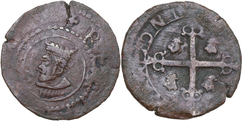 Cagliari. Filippo IV di Spagna (1621-1665). Soldo. CNI 26/28; MIR (Piem. Sard. L...