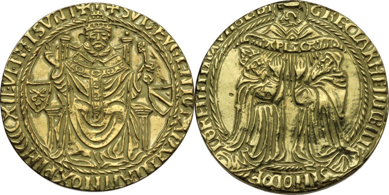 Eugenio IV (1431-1438), Gabriele Condulmer. Riproduzione della medaglia del 1439...