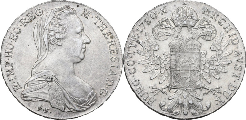 Austria. Maria Theresia (1740-1780). Thaler 1780. KM 1866.2. AR. 28.05 g. 40.50 ...