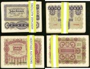 Austria Austrian Government 10 Kronen (44); 20 Kronen (36) 2.1.1922 Pick 74; 75 80 Examples Fine or better. 

HID09801242017