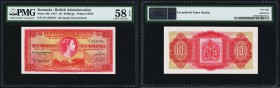 Bermuda Bermuda Government 10 Shillings 1.5.1957 Pick 19b PMG Choice About Unc 58 EPQ. 

HID09801242017