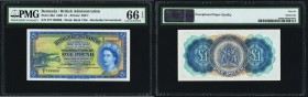 Bermuda Bermuda Government 1 Pound 1.10.1966 Pick 20d PMG Gem Uncirculated 66 EPQ. 

HID09801242017