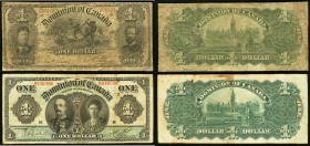 DC-13c 1 Dollar 1898 Good; DC-18d 1 Dollar 1911 Very Good. The DC-18d example has a few rust stains.

HID09801242017